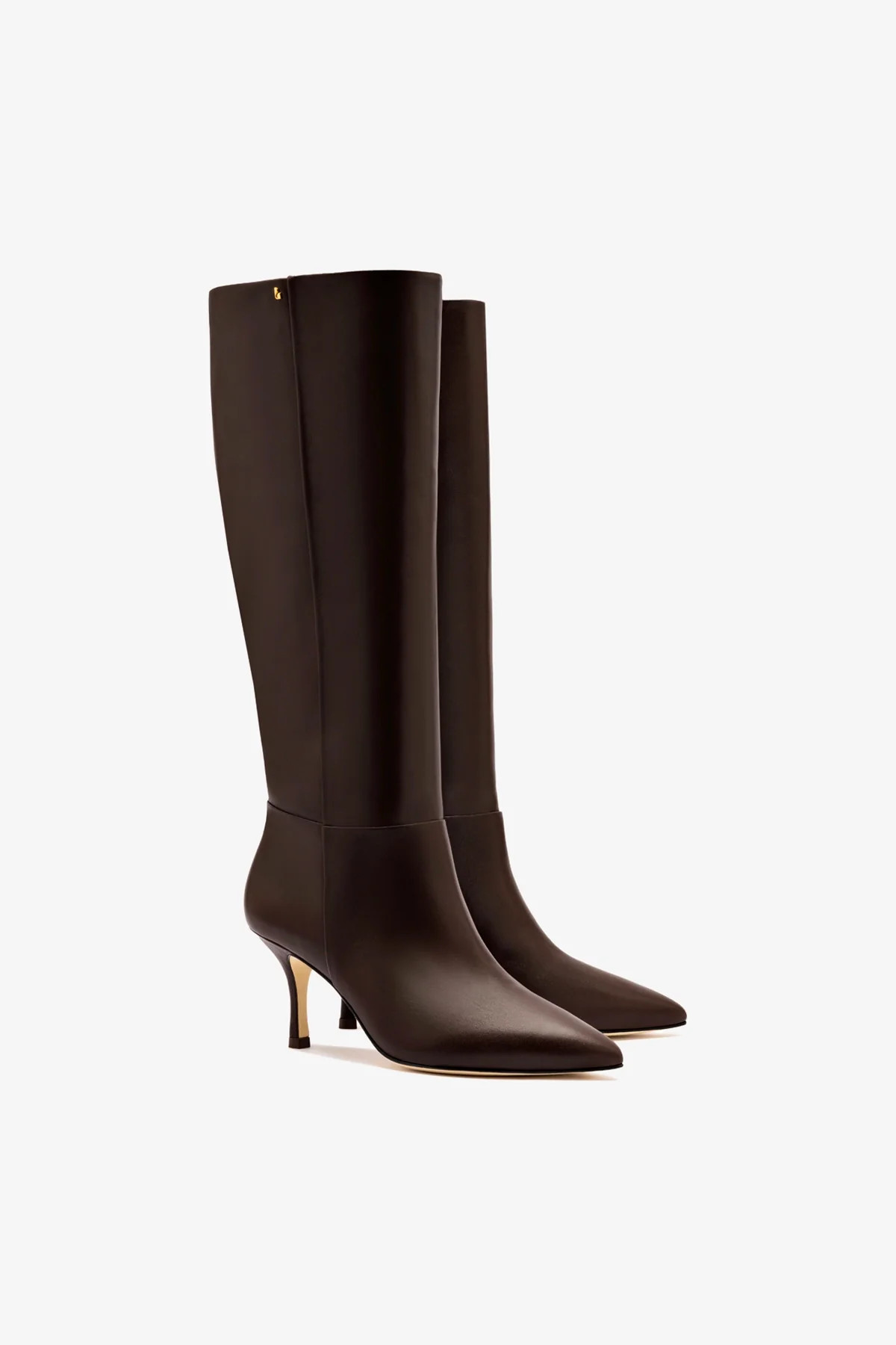 Kate Mid Boot In Brown Leather | Larroude