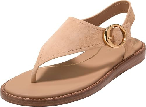 Cole Haan Women's Sandals - Kami Thong, Tuscan Sand Suede, 9-B US | Amazon (US)