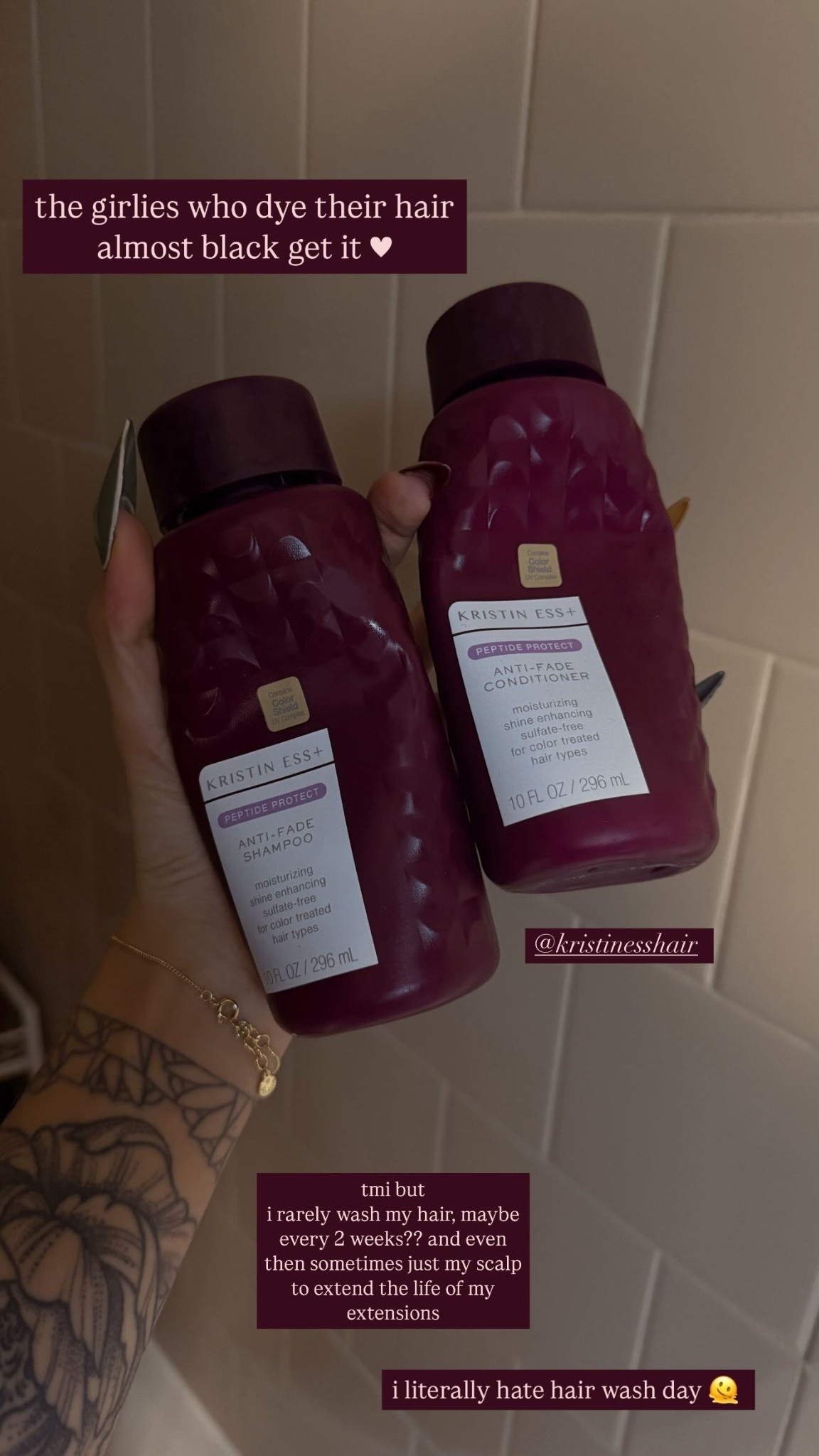 products for the girlies who dye their hair dark 🖤 kristin ess, affordable hair care, shampoo and conditioner 

#LTKBeauty