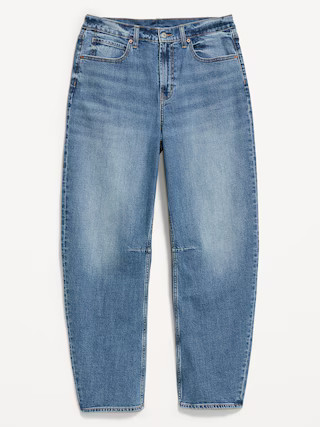 High-Waisted Barrel Full Length Jeans | Old Navy (US)