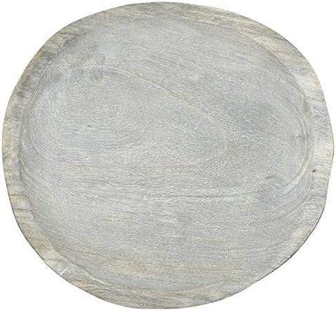 Creative Co-Op Decorative Paulownia Wood Gray Wash Tray, Assorted Grey, Assorted Design, 12.5" Di... | Amazon (US)