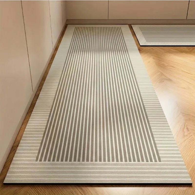 Absorbent Floral Non-Skid Runner Rug with Rubber Backing for Entryway & Kitchen | Wayfair North America