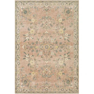 Birch Lane™ Fleshman Floral Handmade Hooked Wool Ivory/ Brown/Grey Area Rug | Wayfair | Wayfair North America