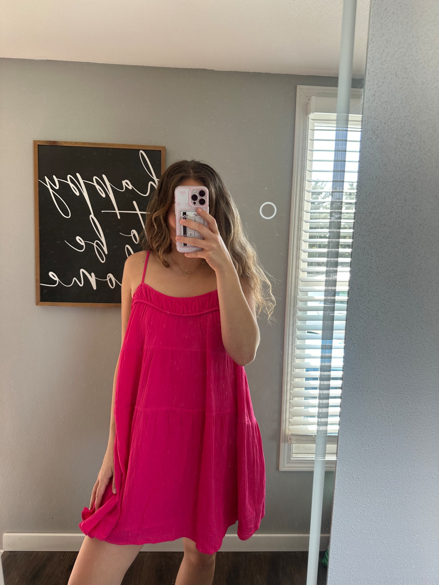 summer dress // spring dress // pink dress // date night outfit 