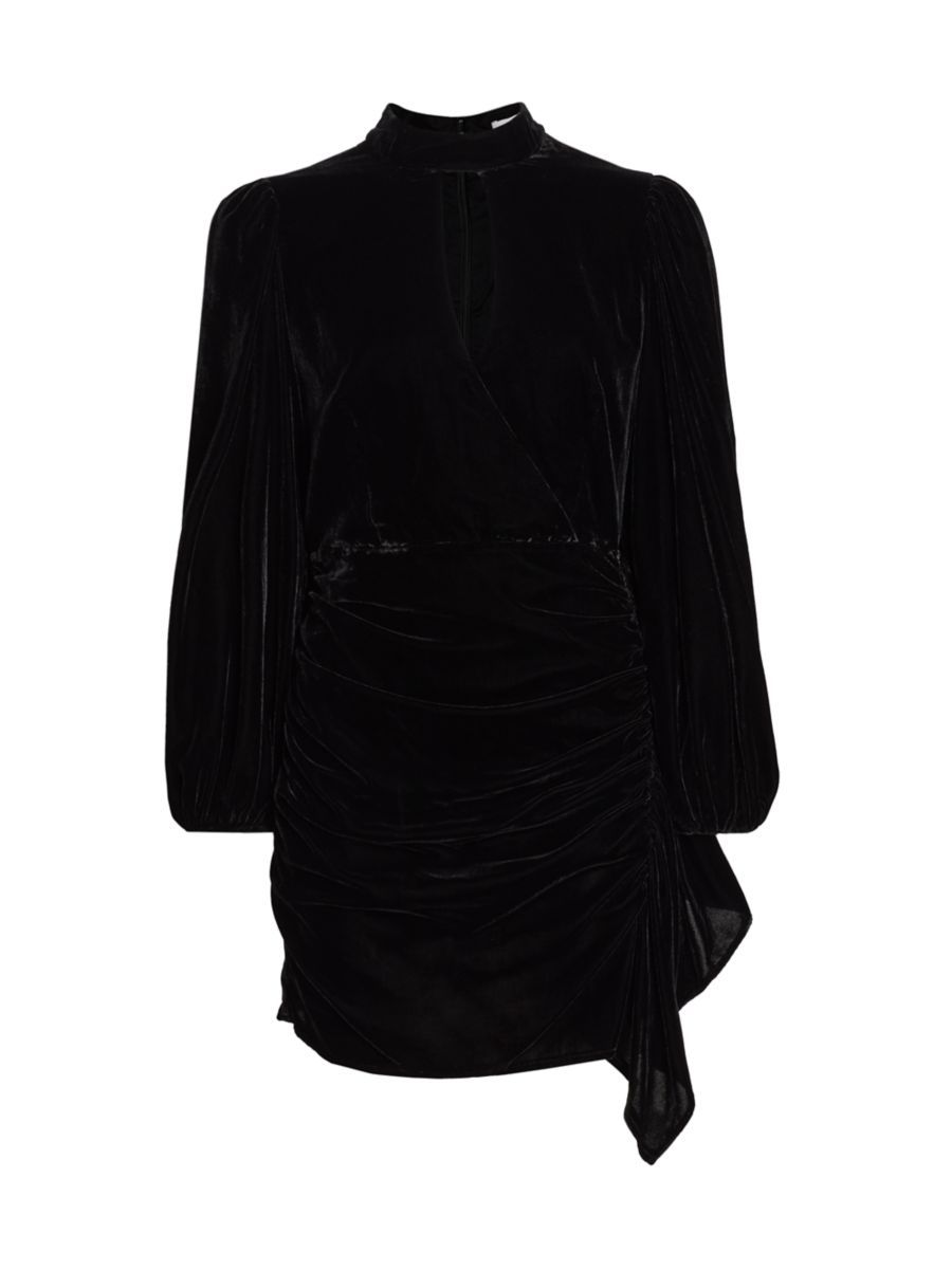 RHODE Zadie Cut-Out Velvet Minidress | Saks Fifth Avenue