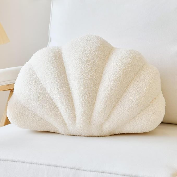 Seashell Throw Pillows, Shell Shaped Throw Pillows, Soft Home Decorative Pillow Plush Cushion for... | Amazon (US)