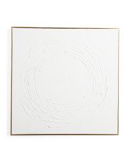 30x30 White Plaster Circle Sketch Gold Framed Wall Art | Marshalls