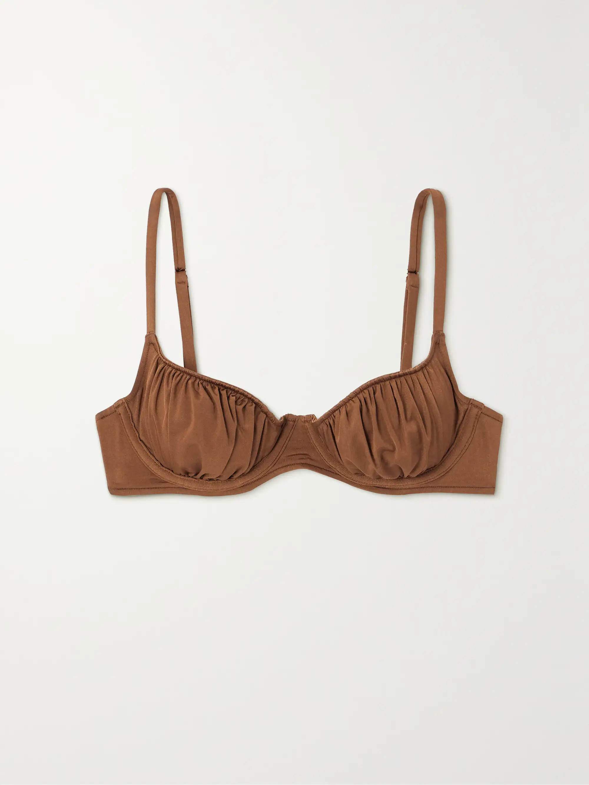 + NET SUSTAIN ruched stretch-ECONYL® balconette bikini top | NET-A-PORTER (US)