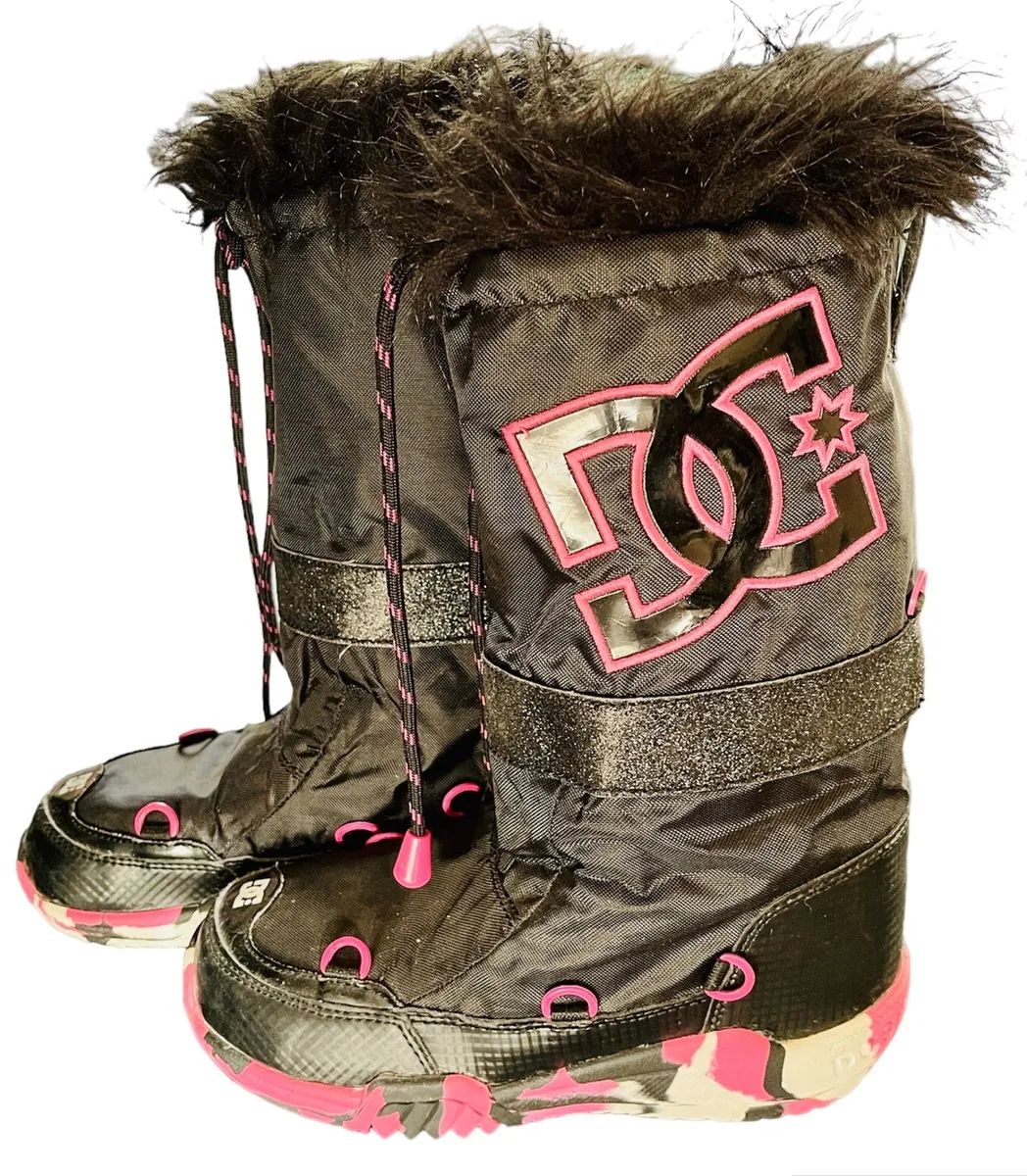 Rare DC CHALET 2 G BOOT Snow Boots Size UK 3-4 ) ( US 4-5 ) Black Pink White | eBay US