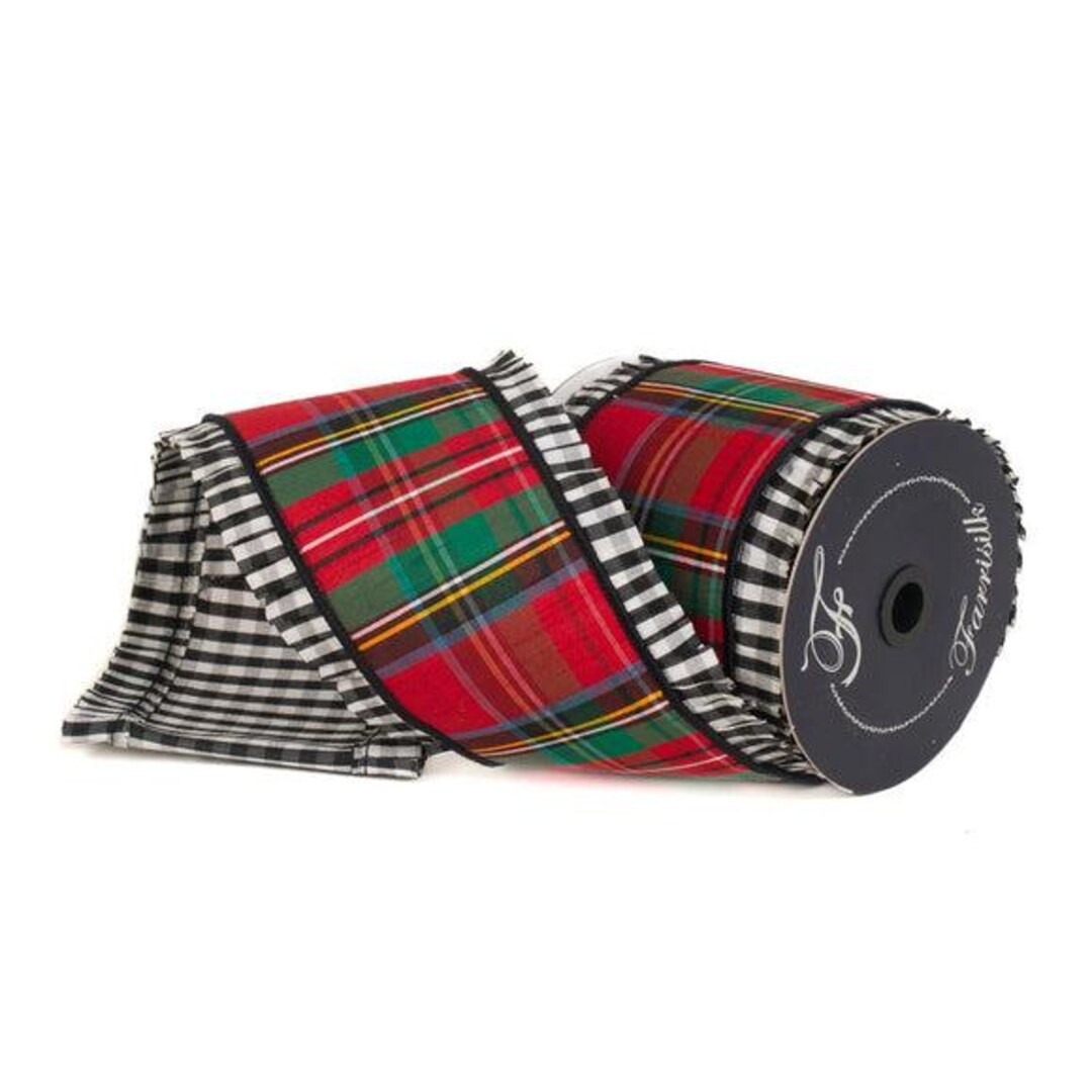 Angsley Abbey Ruffle Designer WIRED Ribbon by Farrisilk 4 Inch by 10 Yards - Etsy | Etsy (US)