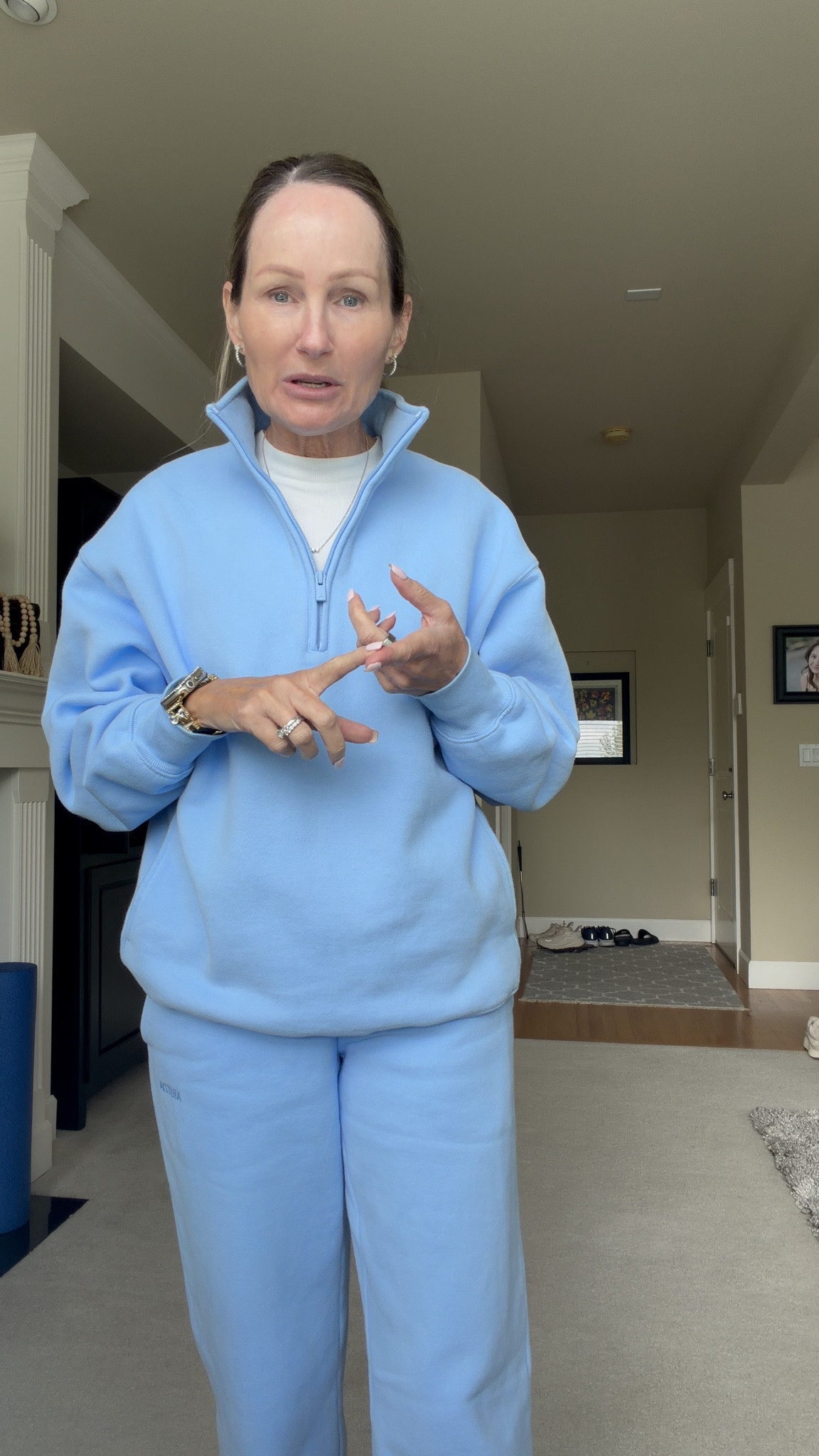 Obsessed with the Aritzia fleece. Always XS. Would prefer XS long in pants but you have to orderr

#LTKootd
