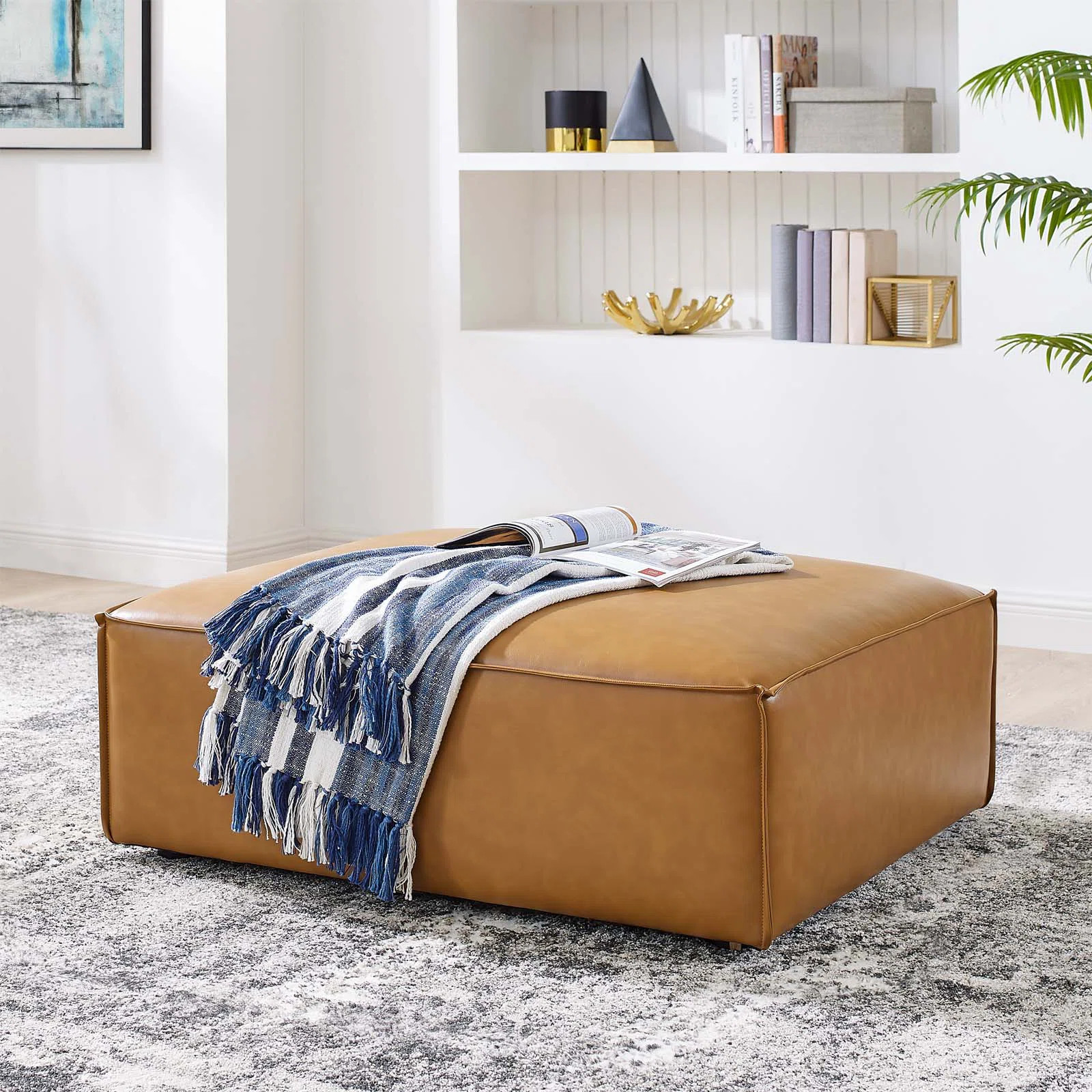 Modway Restore Vegan Leather Ottoman | Wayfair North America