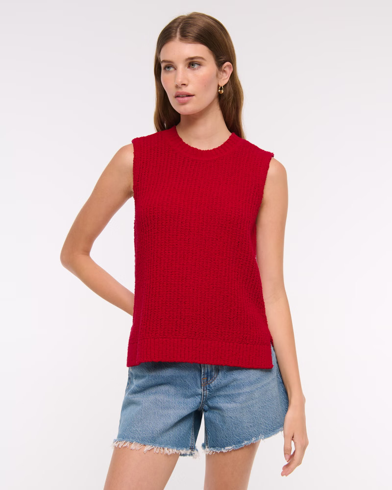 Women's Textural Crew Sweater Shell Tank | Women's New Arrivals | Abercrombie.com | Abercrombie & Fitch (US)