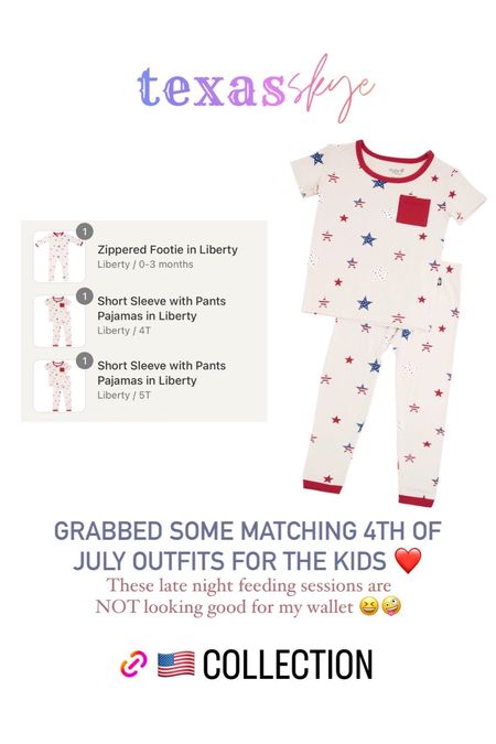 4th of July matching pajamas 

#LTKfamily #LTKbaby #LTKkids