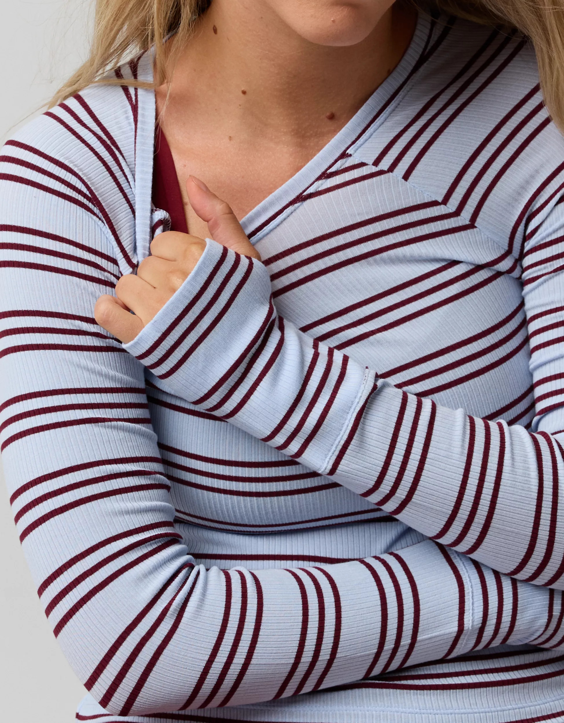 OFFLINE By Aerie Thumbs Up Fitted Ribbed T-Shirt | Aerie