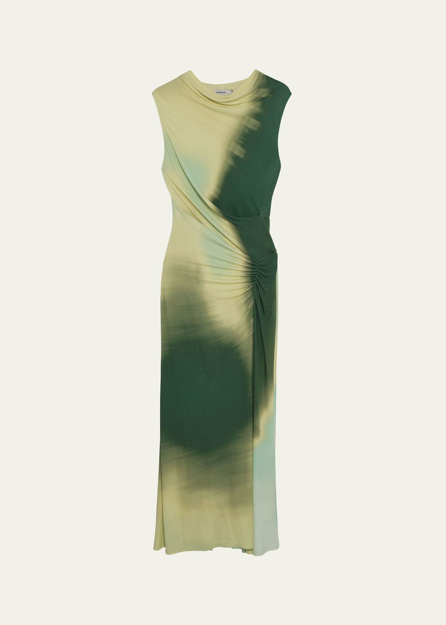 SIMKHAI Acacia Sleeveless Ruched Midi Dress | Bergdorf Goodman