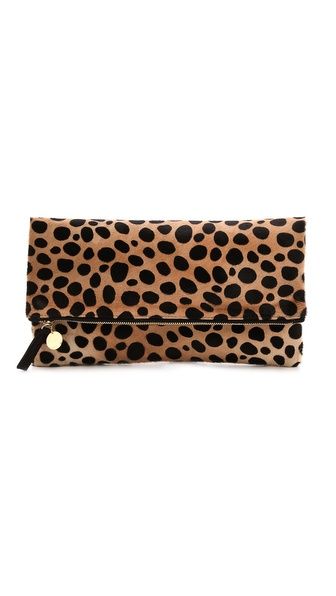 Haircalf Fold Over Clutch | Shopbop