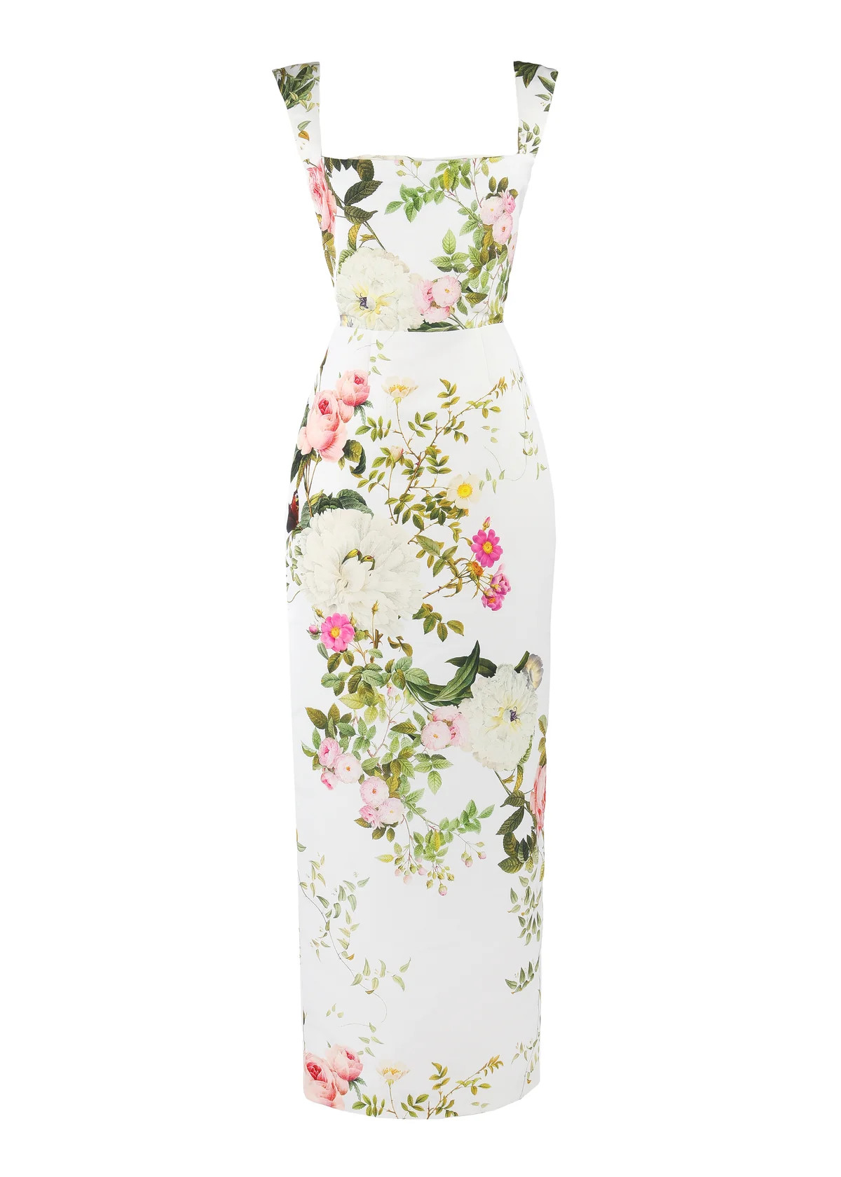 OTM Exclusive: Bridal Midi Dress in White Floral | Over The Moon