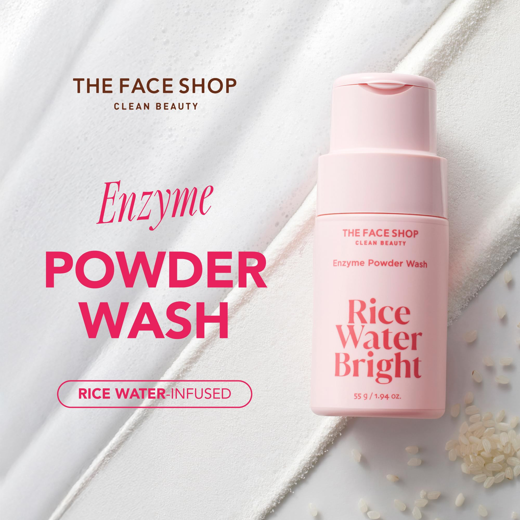 The Face Shop Rice Water Bright Enzyme Powder Wash, Gentle Exfoliating Cleanser with AHAs for Bri... | Amazon (US)