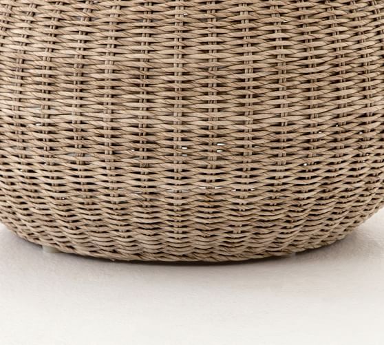 Annette Rattan Accent Stool | Pottery Barn (US)