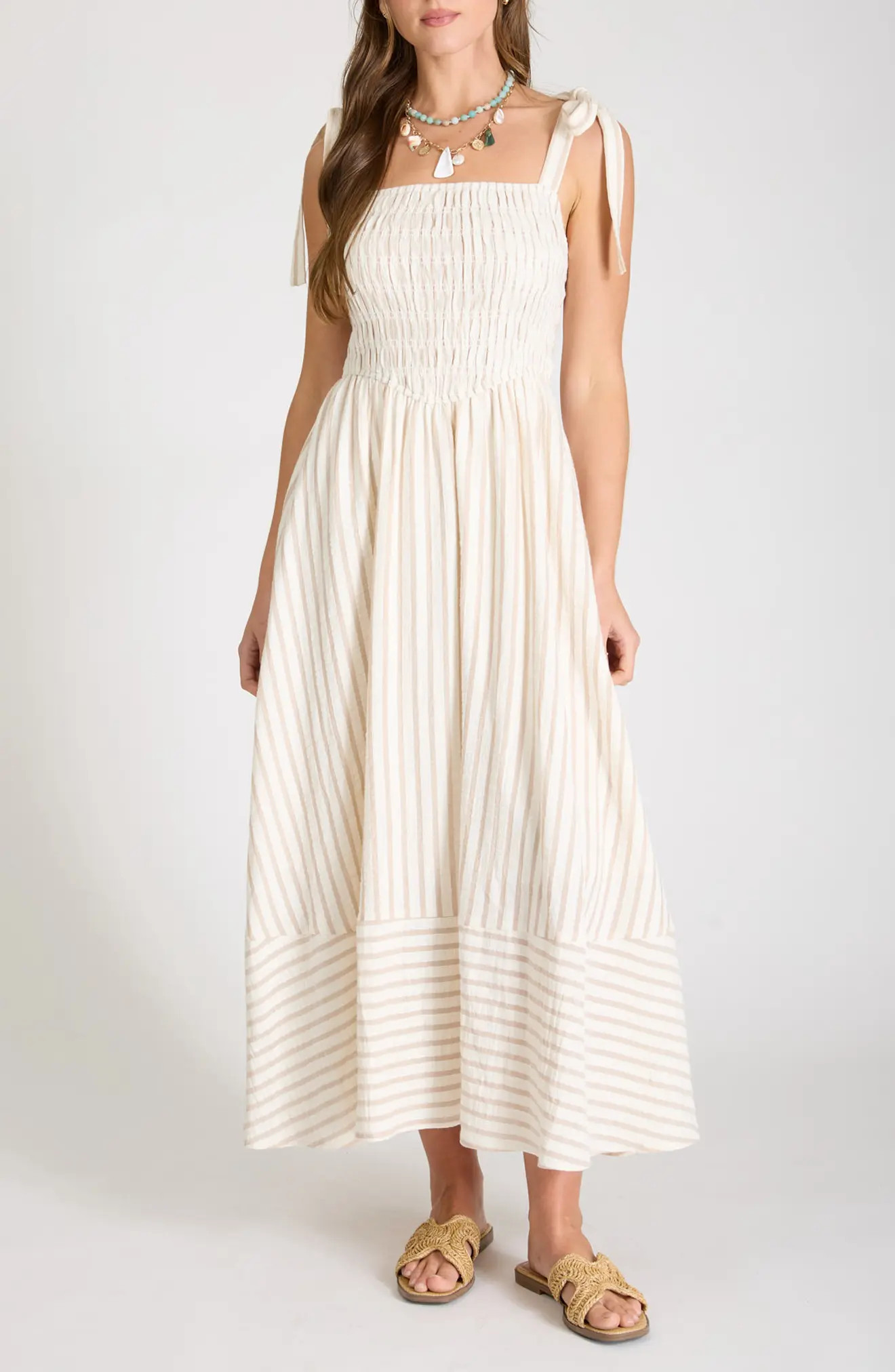 Blu Pepper Stripe Cotton Maxi Sundress (Women) | Nordstrom | Nordstrom