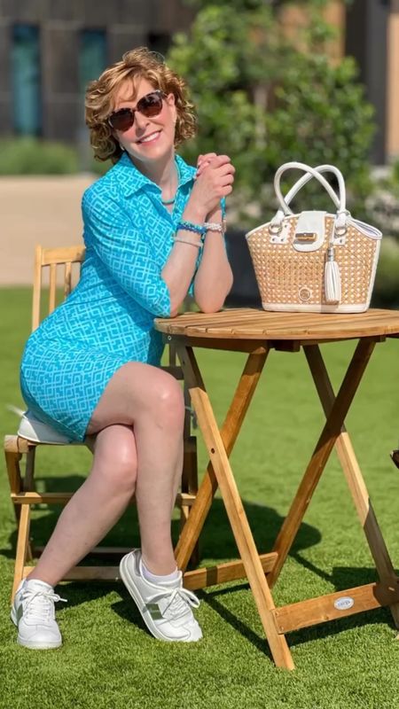 Who wants a UPF 50+ summer shirt dress? 🙌🏻 This gorgeous turquoise and white lattice print summer dress is so pretty and looks amazing paired with my white and silver sneakers from Easy Spirit! (Use code ENB20 for 20% off!)

For accessories, I’m wearing aloe + Bess jewelry and carrying a darling cane and white leather bag that is nice and roomy!


#LTKSeasonal #LTKStyleTip #LTKVideo