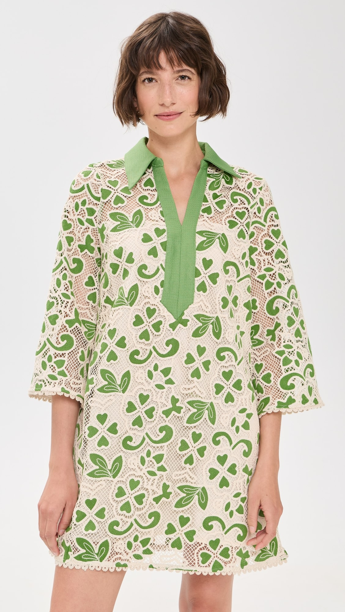 Embroidered Collar Mini Dress | Shopbop