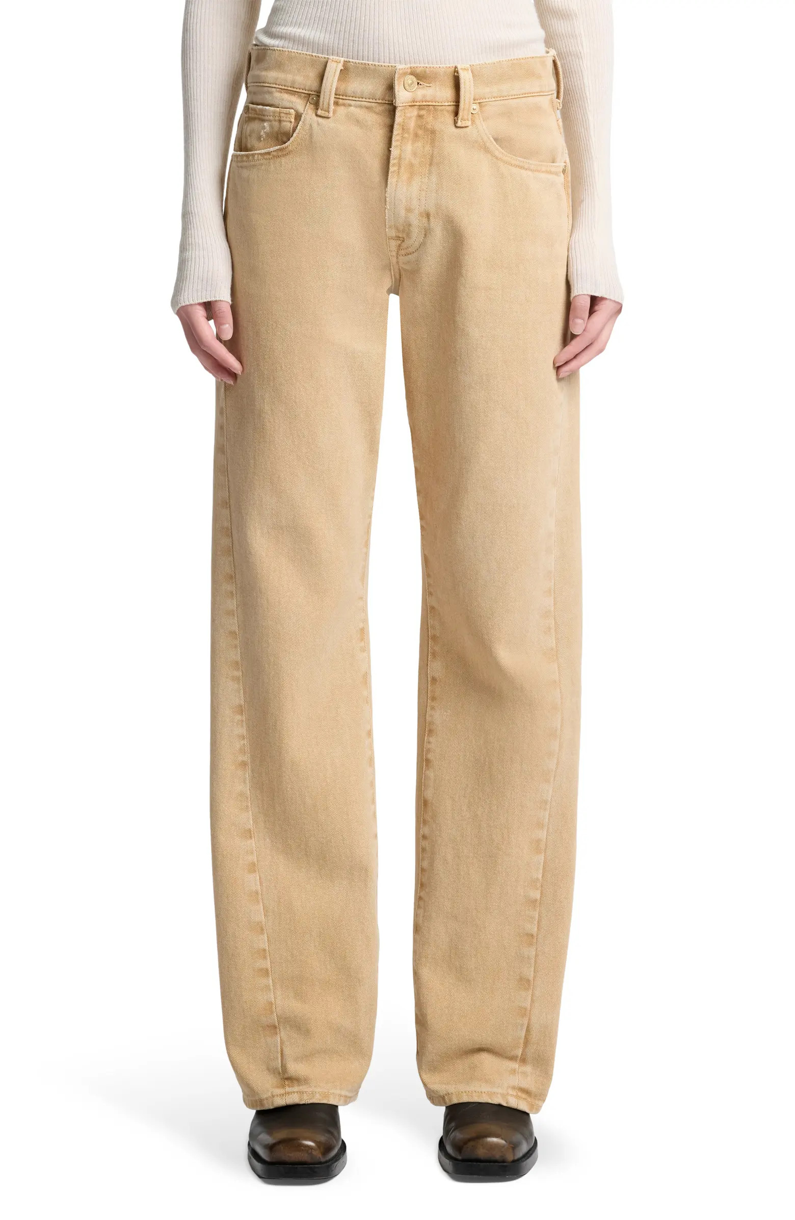 Tess Twisted Seam High Waist Straight Leg Jeans | Nordstrom