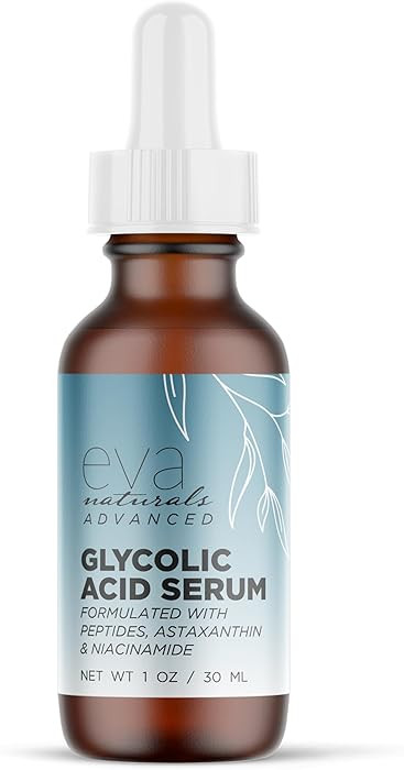 Eva Naturals Glycolic Acid Serum (1 oz) – Face Serum with Niacinamide, Hyaluronic Acid & Peptid... | Amazon (US)