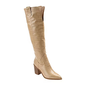new!Journee Collection Womens Therese Stacked Heel Dress Boots | JCPenney