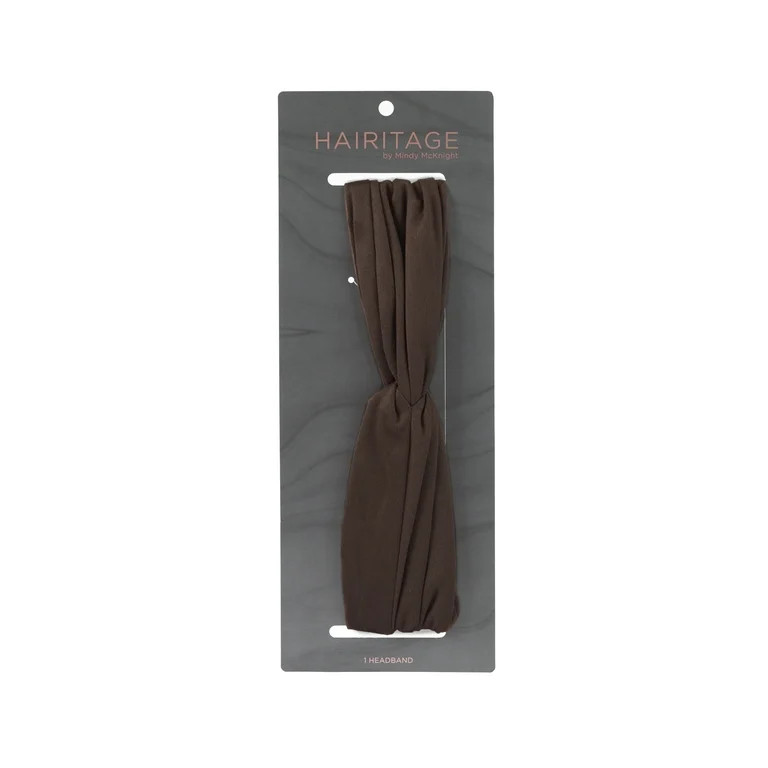 Hairitage Faux Suede Twist Headband Chocolate, 1PC | Walmart (US)