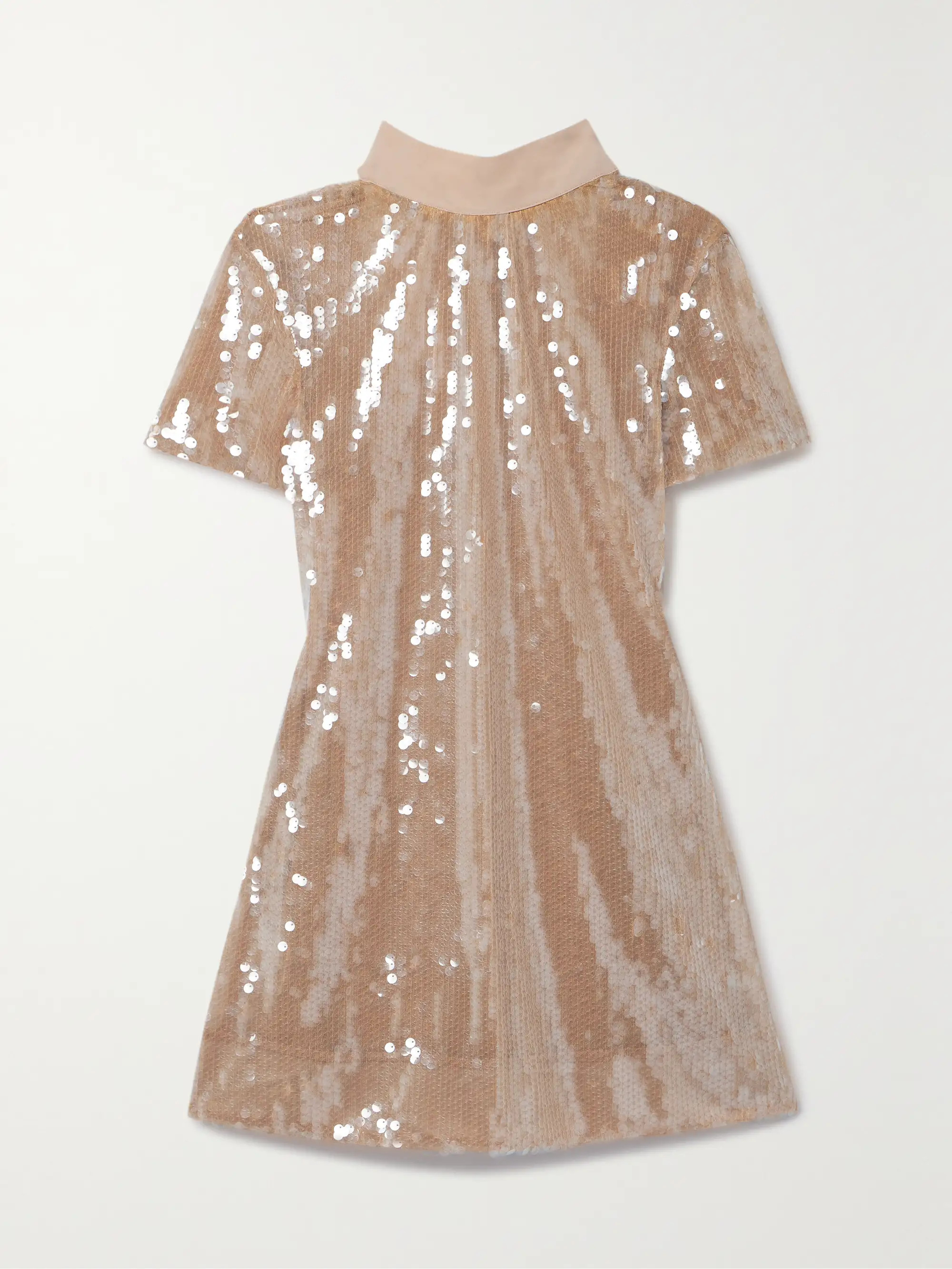 Ilana cotton-blend faill-trimmed sequined tulle mini dress | NET-A-PORTER (US)