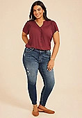 Plus Size KanCan™ Curvy High Rise Double Button Skinny Jean | Maurices