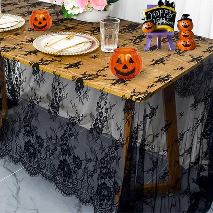 Pardecor Lace Tablecloth Rectangle 60x120 Lace Tablecloth Lace Table Clothes Eyelash Vintage Reus... | Amazon (US)