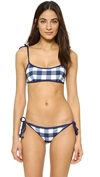 Poppy Delevigne Tie Bikini Top | Shopbop