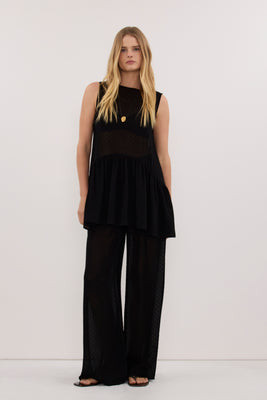 SALINA BLACK DOT PANT | DISSH