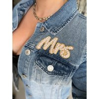 Bride Jean Jacket, Bachelorette Party Jackets, Wedding Day Jacket, Mrs. Denim Personalized Honeymoon | Etsy (US)