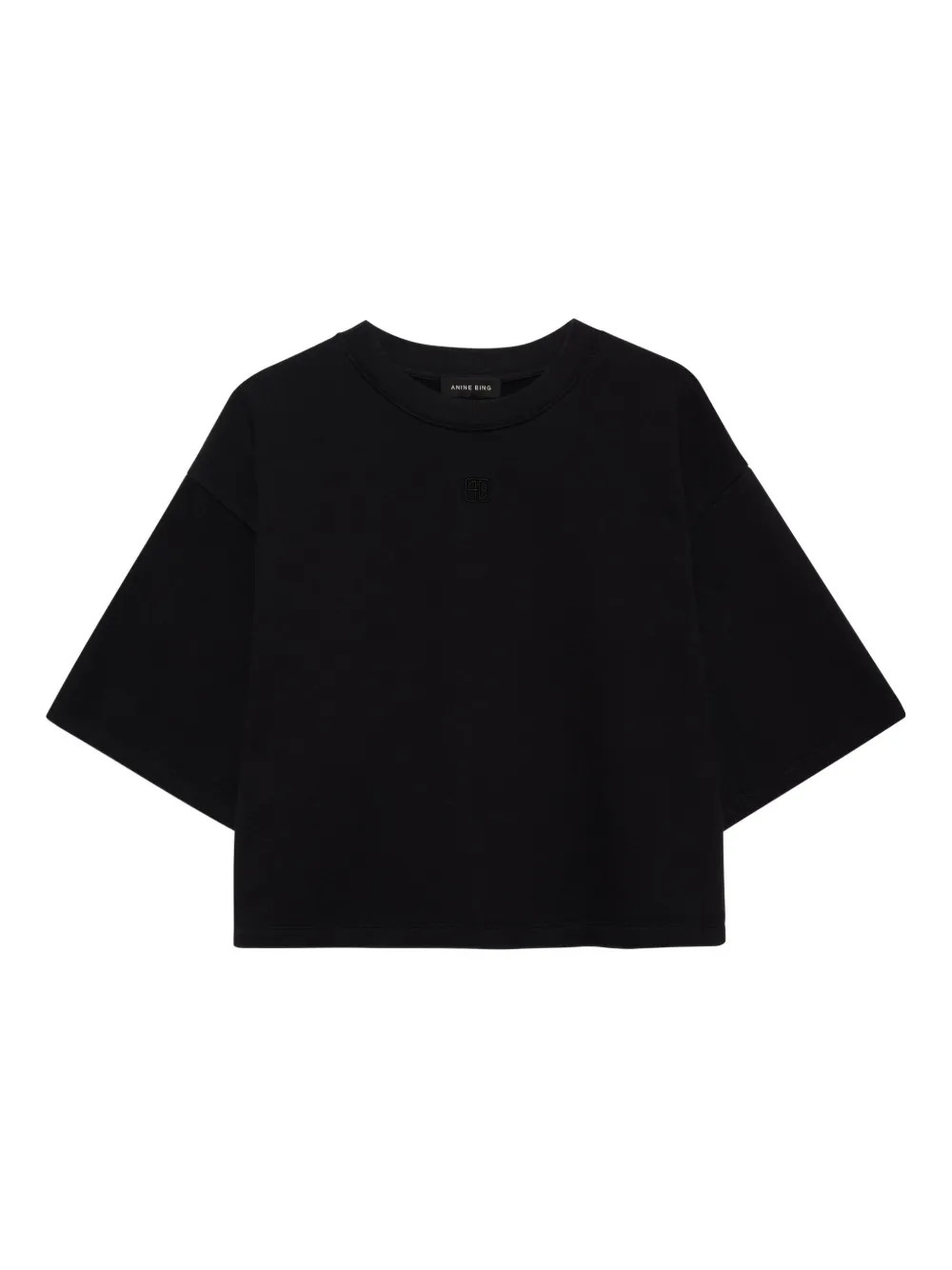 ANINE BING Myers T-shirt | Black | FARFETCH UK | Farfetch Global