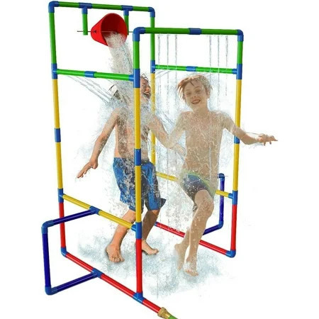 Kids Water Park Sprinkler Tunnel with Dunk Bucket for Kids | Outdoor Water Park for Kids Backyard Activity Summer Water Toy for Kids Outside | Walmart (US)