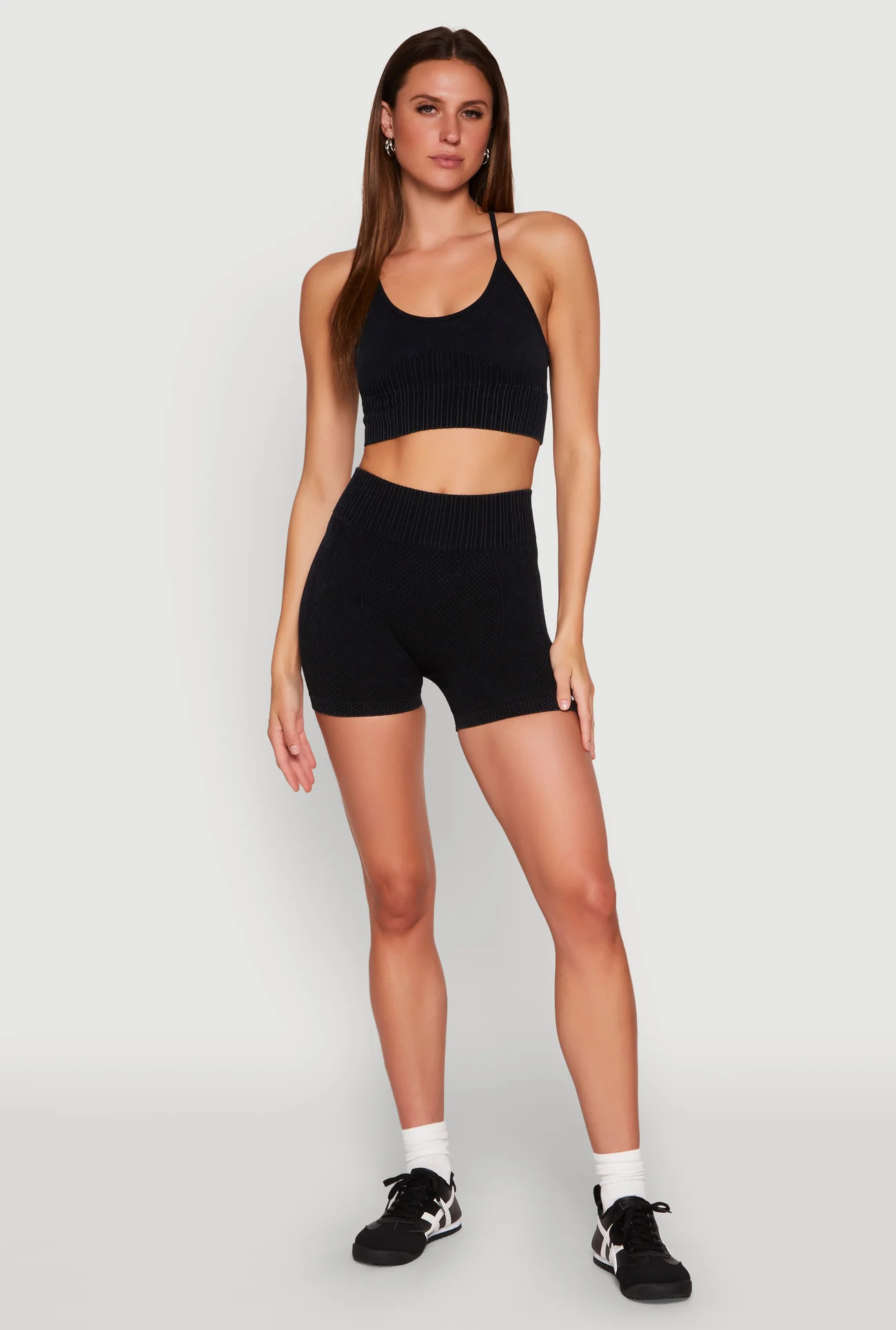 Seamless Ribbed Knit Sports Bra | Rainbow Shops