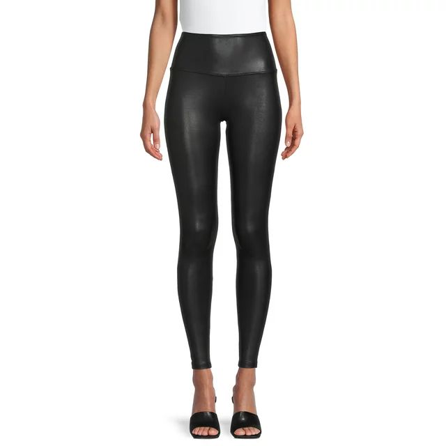 Time and Tru Women's Faux Leather Leggings, Sizes S-XXXL | Walmart (US)