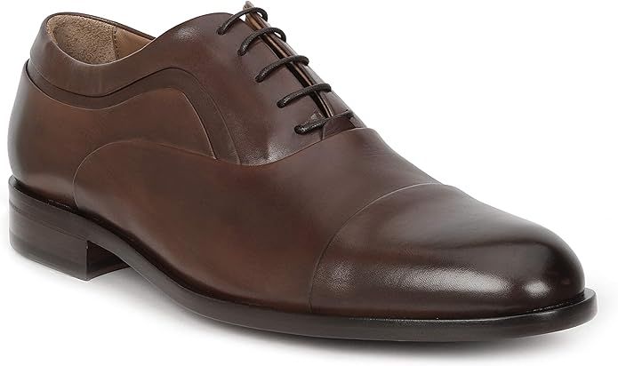 Bruno Magli Mens Sassiolo Lace Up Oxford | Amazon (US)