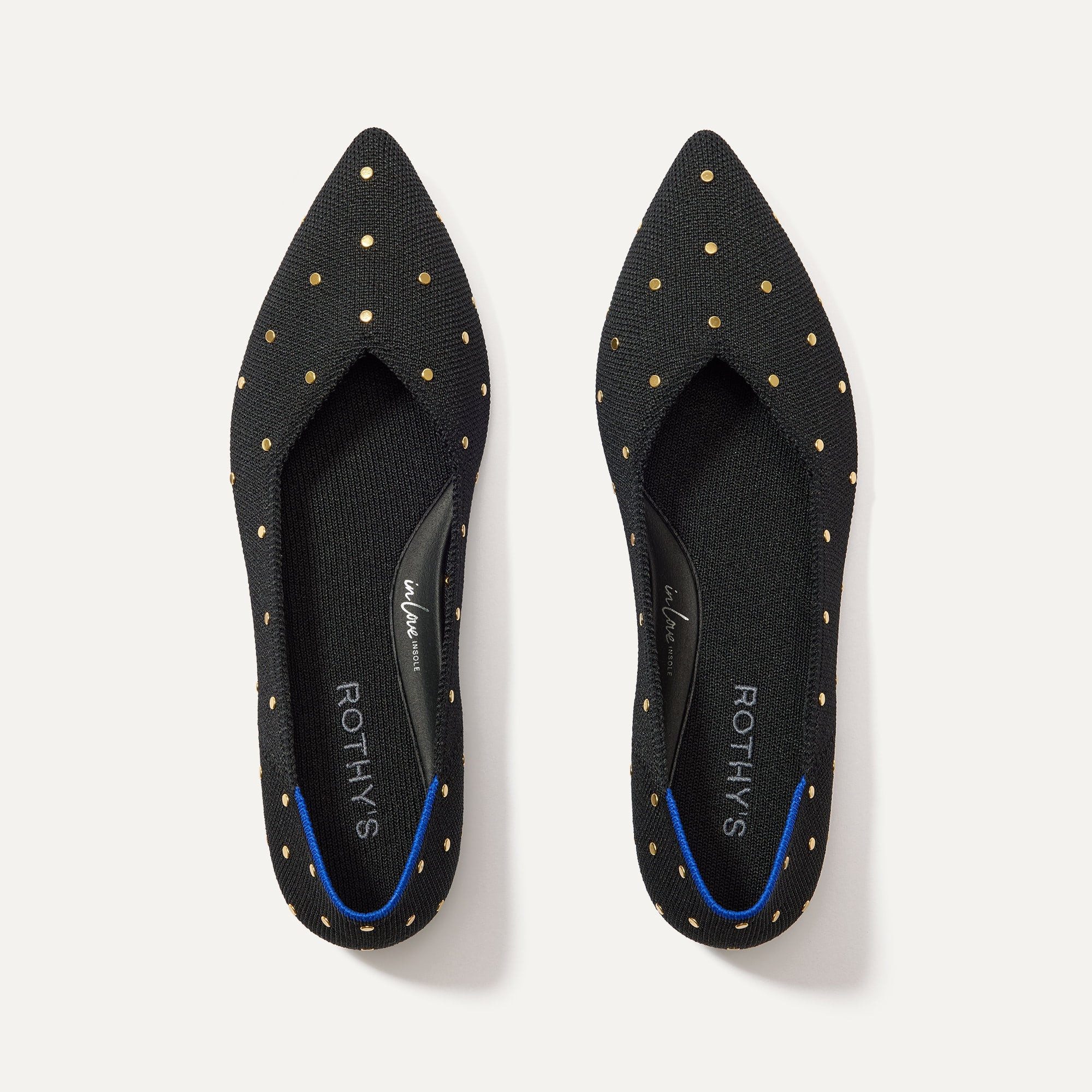 The Point II in Studded Black | Women's Flats | Rothy's | Rothy's