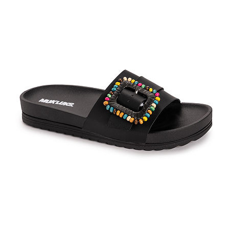 Muk Luks Womens Grand Colette Heeled Sandals, 11 Medium, Black | JCPenney