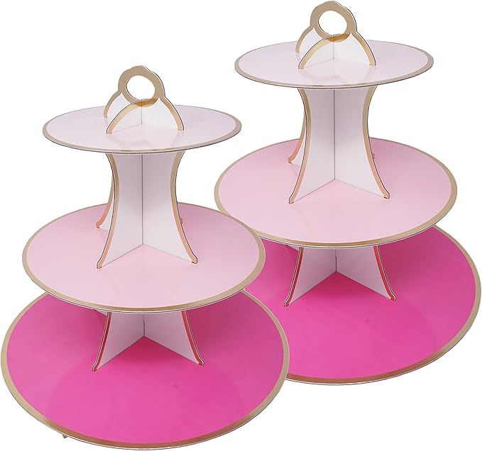 3-Tier Dessert & Cupcake Decorative Serving Tray Stand for Birthdays and All Themed Parties & Eve... | Amazon (US)