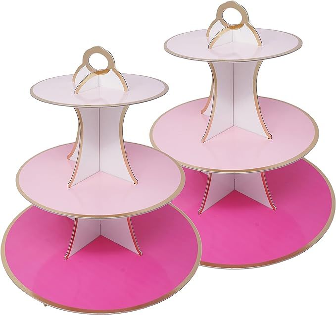 3-Tier Dessert & Cupcake Decorative Serving Tray Stand for Birthdays and All Themed Parties & Eve... | Amazon (US)