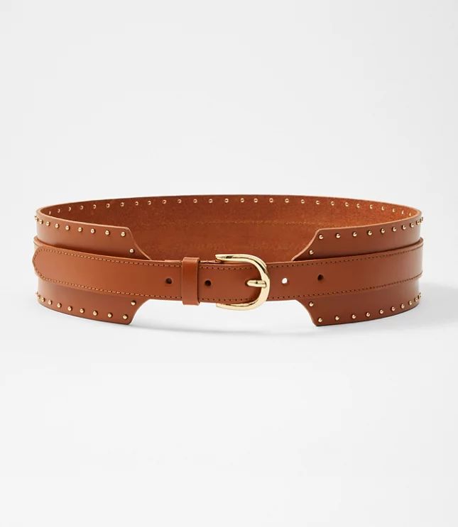 Leather Wide Waist Belt | LOFT