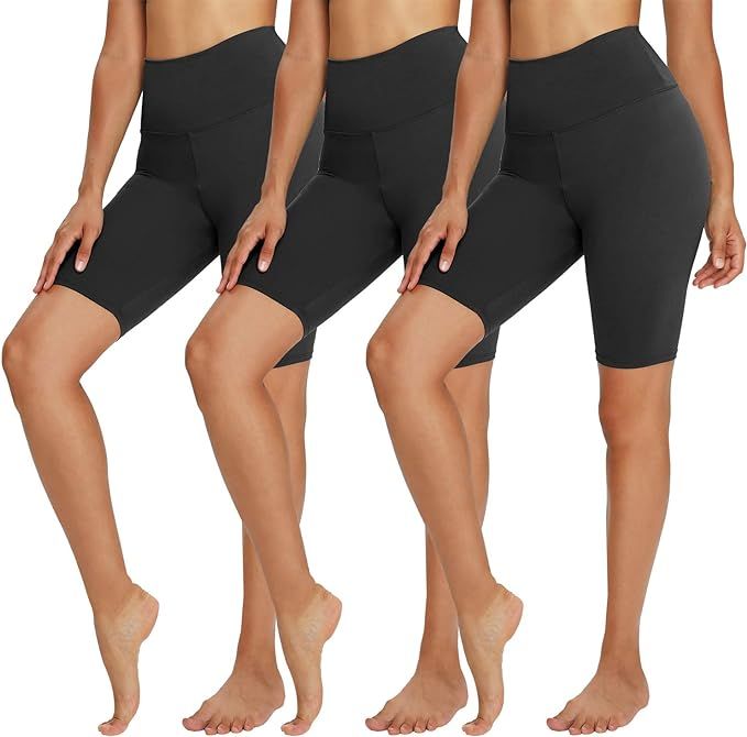 TNNZEET 3 Pack Biker Shorts for Women – 8" Buttery Soft High Waisted Yoga Cycling Workout Short... | Amazon (US)