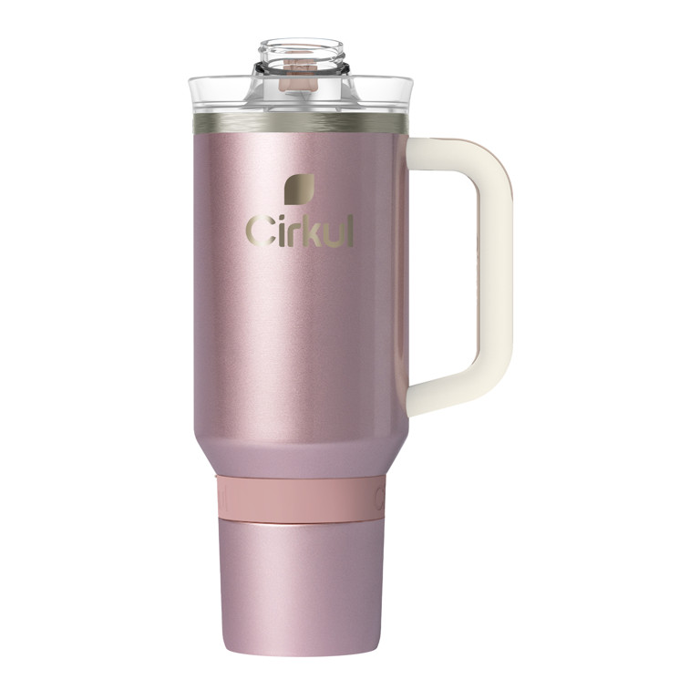 Cirkul 40oz All-Day StrawSip Double-Wall Insulated Stainless Steel Tumbler with Handle, Rose Gold... | Walmart (US)