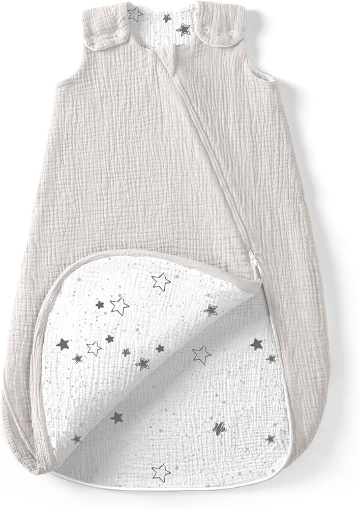 lulumoon Sleep Sack Muslin for Baby: Cotton Wearable Blanket for 3-9 Months - Soft Lightweight Id... | Amazon (US)